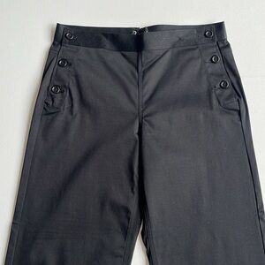 J.Crew Black Stretch Cotton Nautical Crop Pant- NWT- Black- Size 8